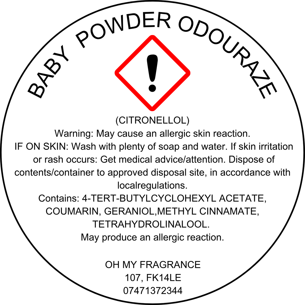 Baby Powder Odouraze