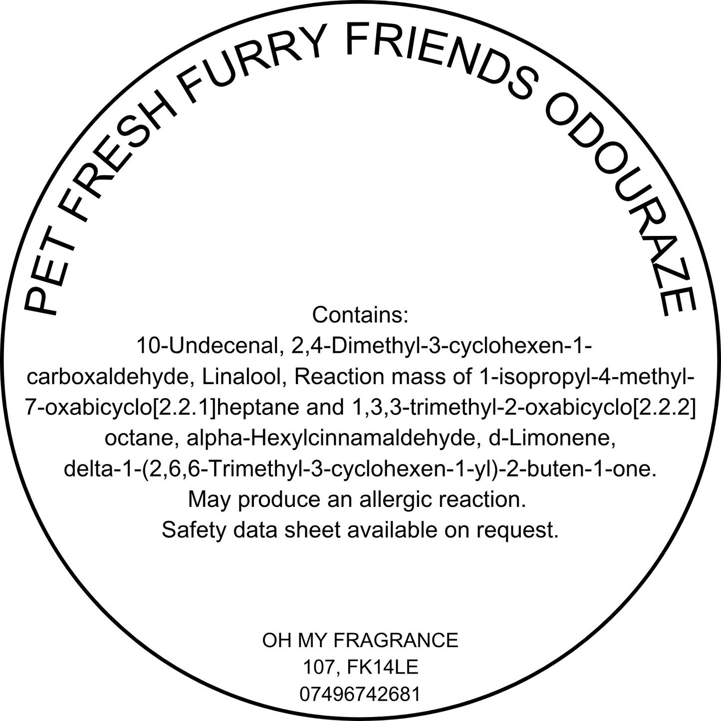 Pet Fresh Furry Friends Odouraze