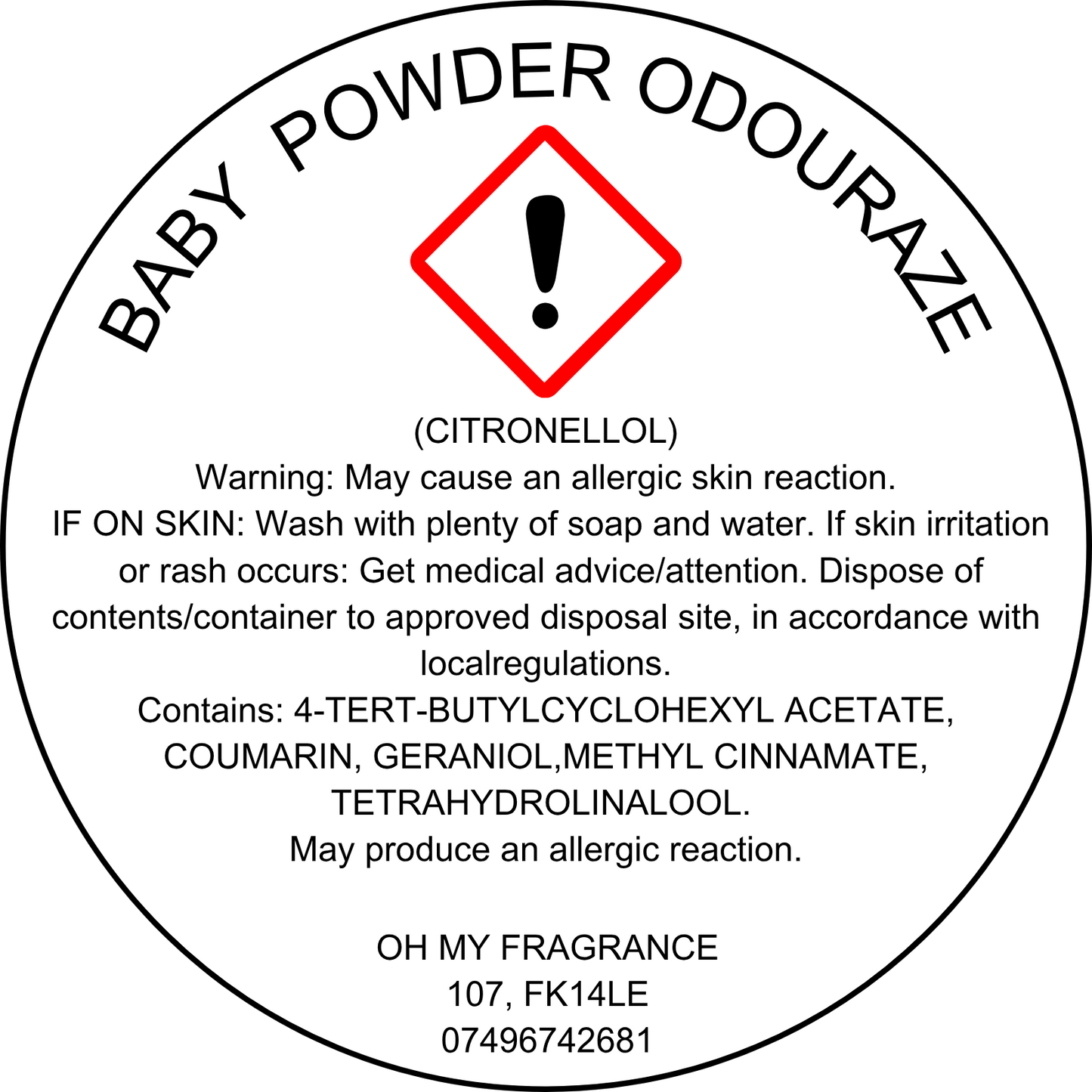 Baby Powder Odouraze