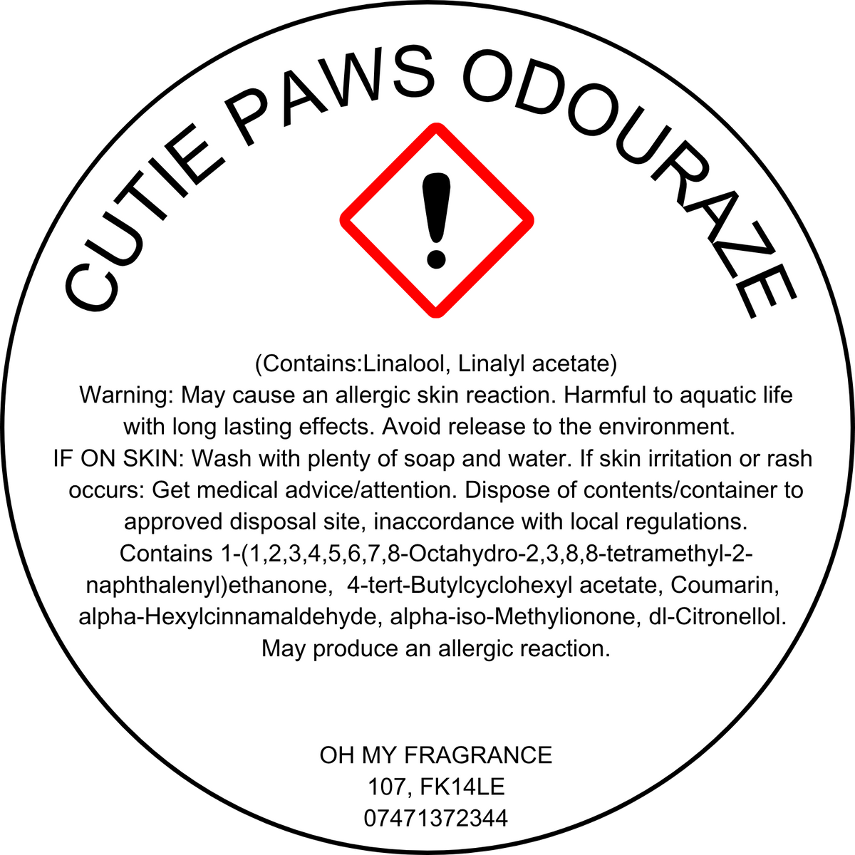 Cutie Paws Odouraze